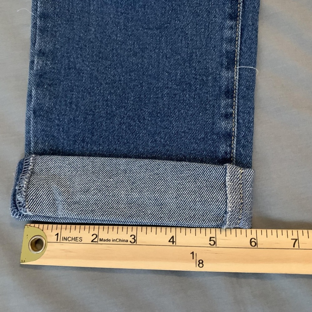 INC International Concepts Jeans‎ Womens 4/27 Blue Mid Rise Straight Distressed - Picture 8 of 12